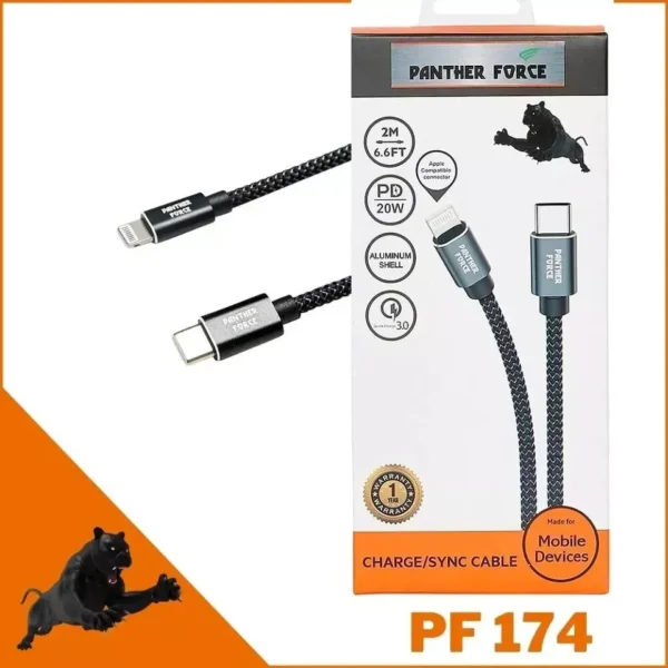 PANTHER FORCE C- Apple iPhone PD Super Fast Charging Cable