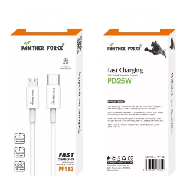 Panther Force PD USB Type C to iPhone 18W 1M CABLE TYPE-C TO LIGHTING - Image 2